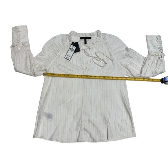 BCBGMAXAZRIA LUREX Shiffon Blouse SIZE‎ XSMALL - Picture 6 of 15